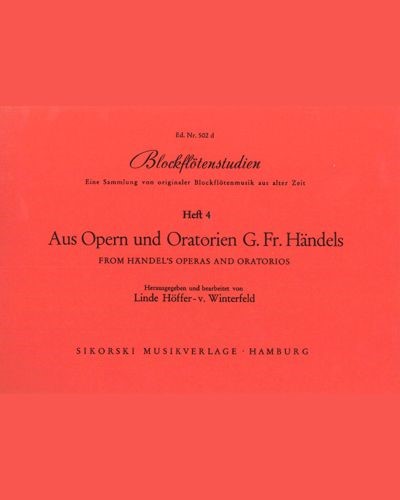 Recorder Studies, Vol. 4 — 亨德尔