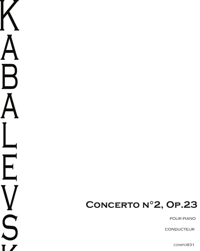 Piano Concerto No. 2, op. 23 — Dmitry Kabalevsky