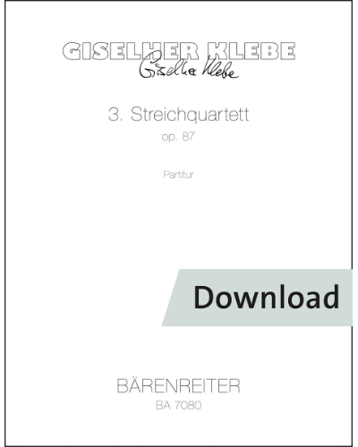 Streichquartett no. 3 op. 87 — Giselher Klebe