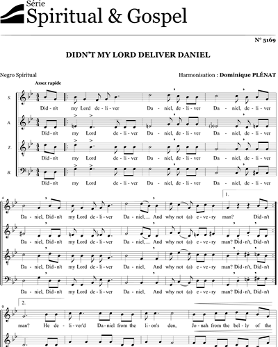 Didn't my lord deliver Daniel — Dominique Plénat