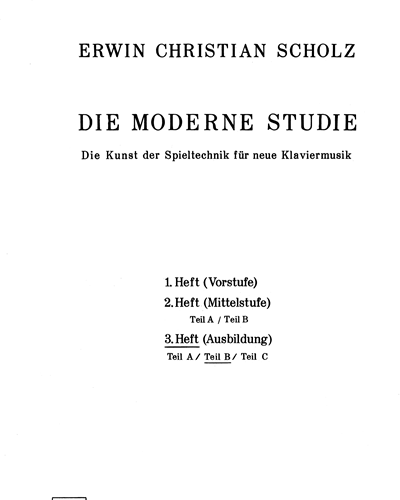 Modern Studies, Vol. 3, Part B — Erwin Christian Scholz