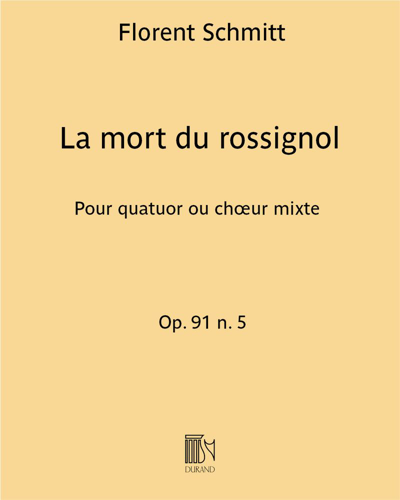 The Death of the Nightingale (Extract No. 5 from 'In Good Voices') — Florent Schmitt