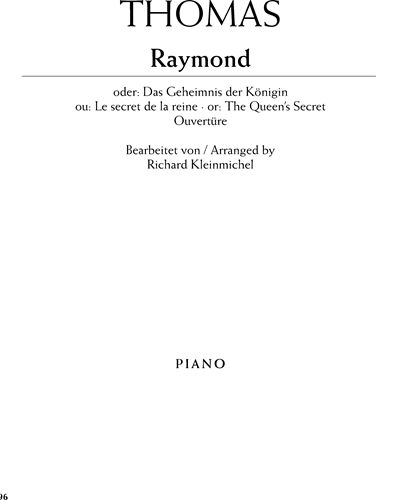 Raymond or The Queen's Secret — 安布鲁瓦兹·托马