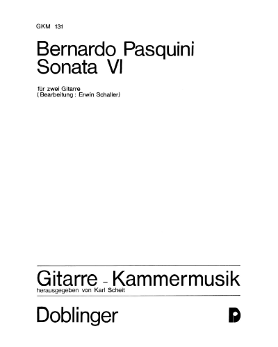 Sonata No. 6 in E minor — Bernardo Pasquini