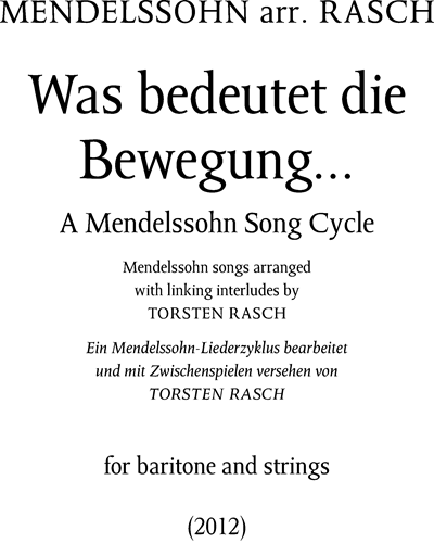 Was bedeutet die Bewegung... — Felix Mendelssohn Bartholdy