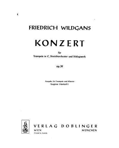 Concerto, op. 29 — Friedrich Wildgans