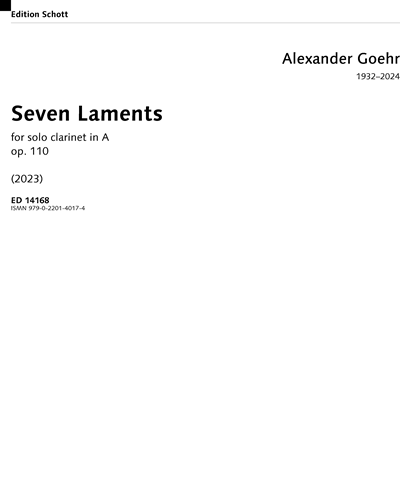Seven Laments — Alexander Goehr