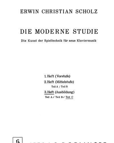 Modern Studies, Volume 3, Part C — Erwin Christian Scholz