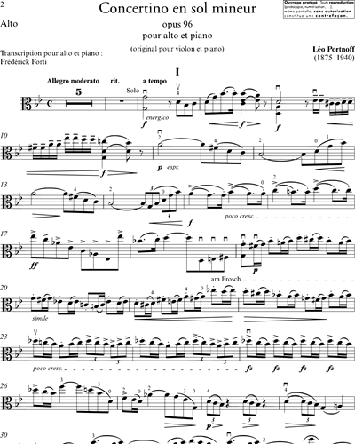 Concertino in G minor, op. 96 — Portnoff Léo