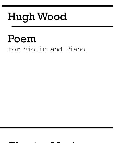 Poem for Violin and Piano, op. 35 — Hugh Wood
