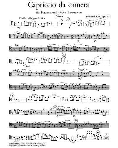Capriccio da Camera, op. 35 — Bernhard Krol