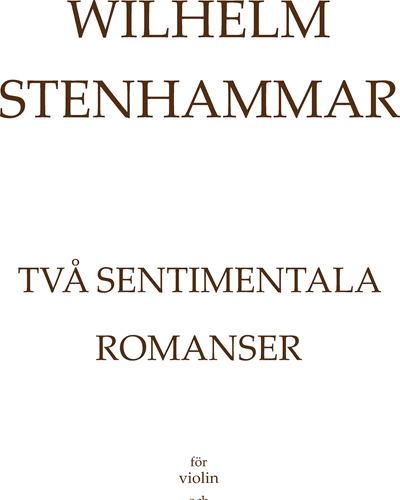 Två sentimentala romanser — 斯滕哈马尔
