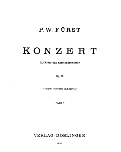 Concerto, op. 50 — Paul Walter Fürst