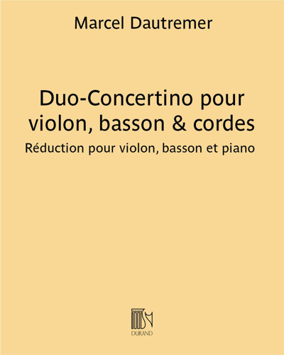 Duo-Concertino pour violon, basson & cordes — Marcel Dautremer