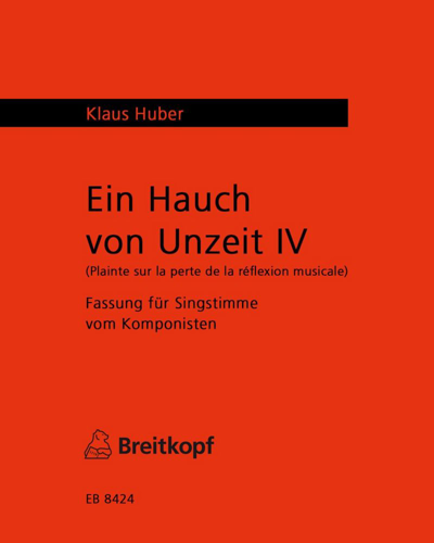 Ein Hauch von Unzeit — Klaus Huber