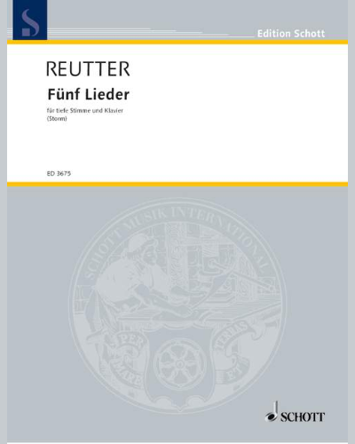 Fünf Lieder — Hermann Reutter