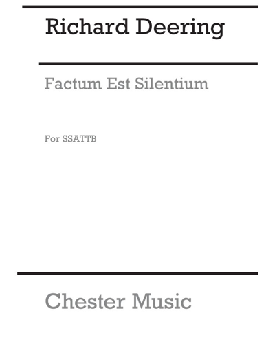 Factum est silentium — Richard Dering