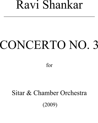 Sitar Concerto No. 3 — Ravi Shankar