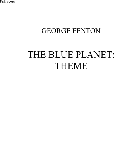 Blue Planet: Theme — George Fenton