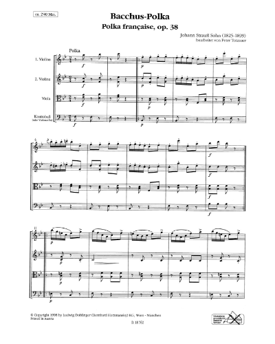 Bacchus-Polka, op. 38 — 小约翰·施特劳斯
