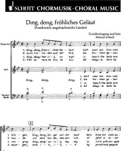 Ding, dong, fröhliches Geläut / Gott geb' euch einen frohen Mut — Helmut Scheck
