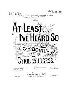 At Least - I've Heard So — Cyril Burgess