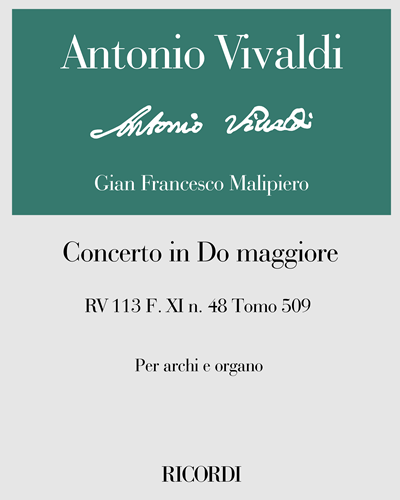 Concerto in Do maggiore RV 113 F. XI n. 48 Tomo 509 — Antonio Vivaldi