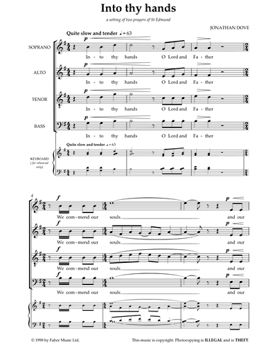 Into Thy Hands — Jonathan Dove