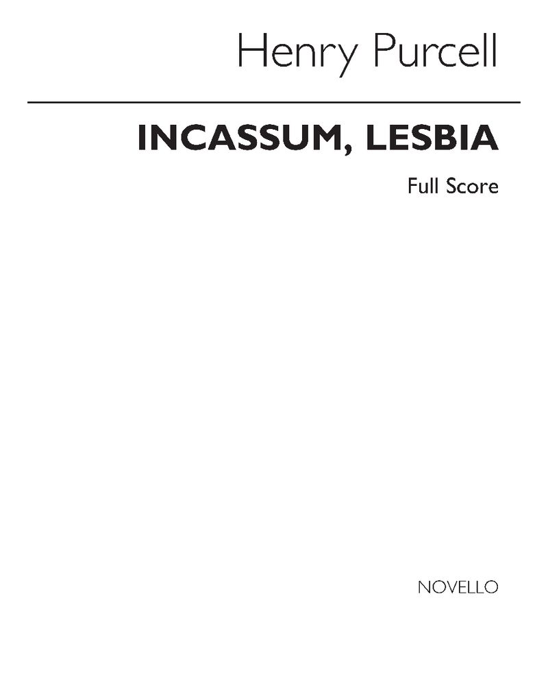 Incassum, Lesbia — Henry Purcell