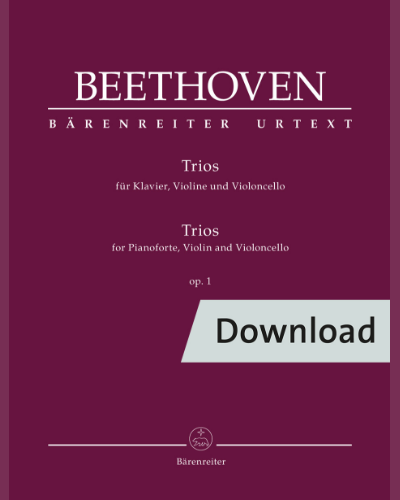 Trios for Pianoforte, Violin and Violoncello, op. 1 — 贝多芬