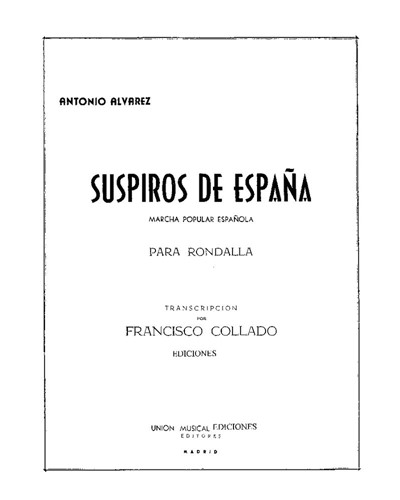 Suspiros de España — Antonio Alvarez