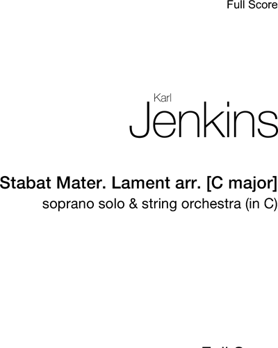 Stabat Mater. Lament arr. [C major] — 卡尔·詹金斯