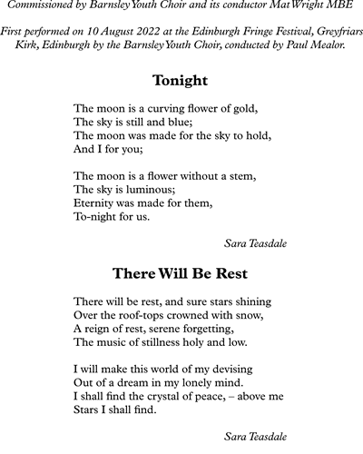 A Curving Flower of Gold — Paul Mealor