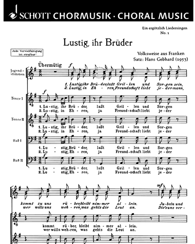 Ein ergötzlich Liedersingen — Hans Gebhard
