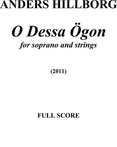 O dessa ögon — Anders Hillborg