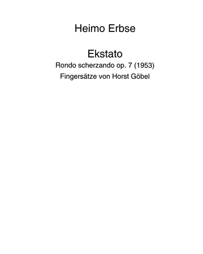 Ekstato, op. 7 — Heimo Erbse