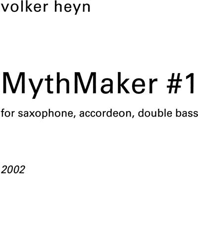 MythMaker #1 (2002) — Volker Heyn
