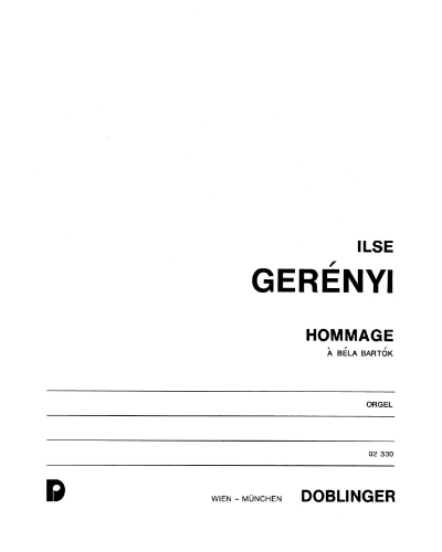 Homage to Bela Bartok — Ilse Gerenyi