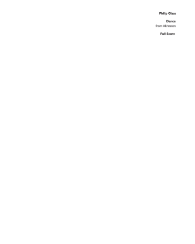Dance (from 'Akhnaten') — 菲利普·格拉斯