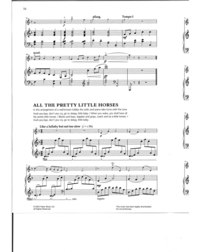 All The Pretty Little Horses (from 'O Shenandoah!') — Polly Waterfield