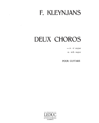 Choro in D major (Extract from 'Deux choros') — Francis Kleynjans
