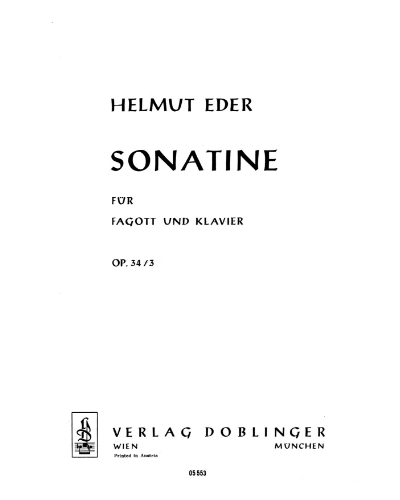 Sonatine, op. 34/3 — Helmut Eder