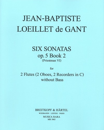 Sonatas, op. 5, Book 1: No. 1 in E minor — Jean-Baptiste Loeillet de Gant