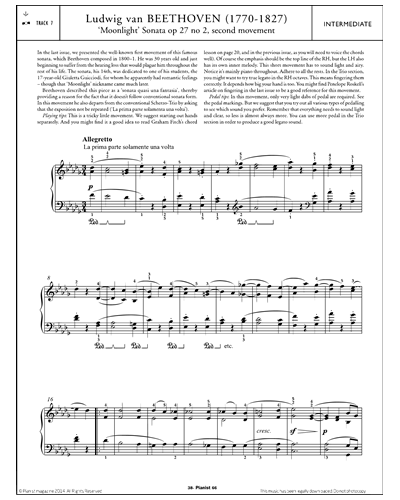 Moonlight Sonata, op. 27 no. 2 [Second Movement] — 贝多芬
