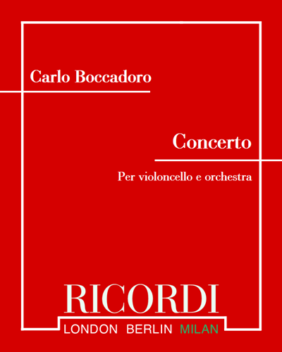 Concerto for Cello and Orchestra — Carlo Boccadoro