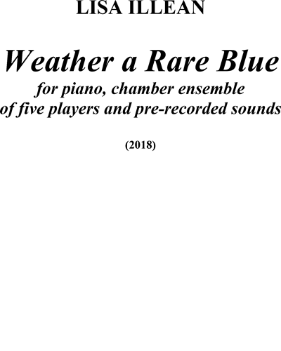 Weather a Rare Blue — Lisa Illean