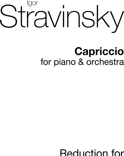 Capriccio for Piano and Orchestra — 斯特拉文斯基