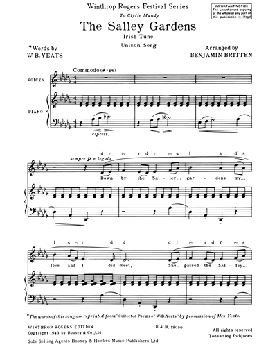 The Salley Gardens — Benjamin Britten
