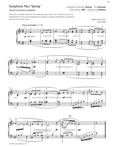 Symphony No. 1 'Spring' - Second Movement, Larghetto — Robert Schumann