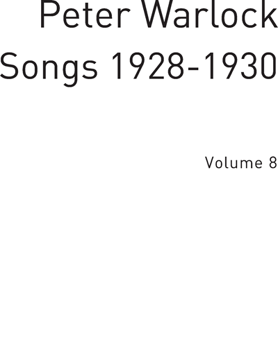 Songs 1928-1930, Vol. 8 — 彼得·沃洛克